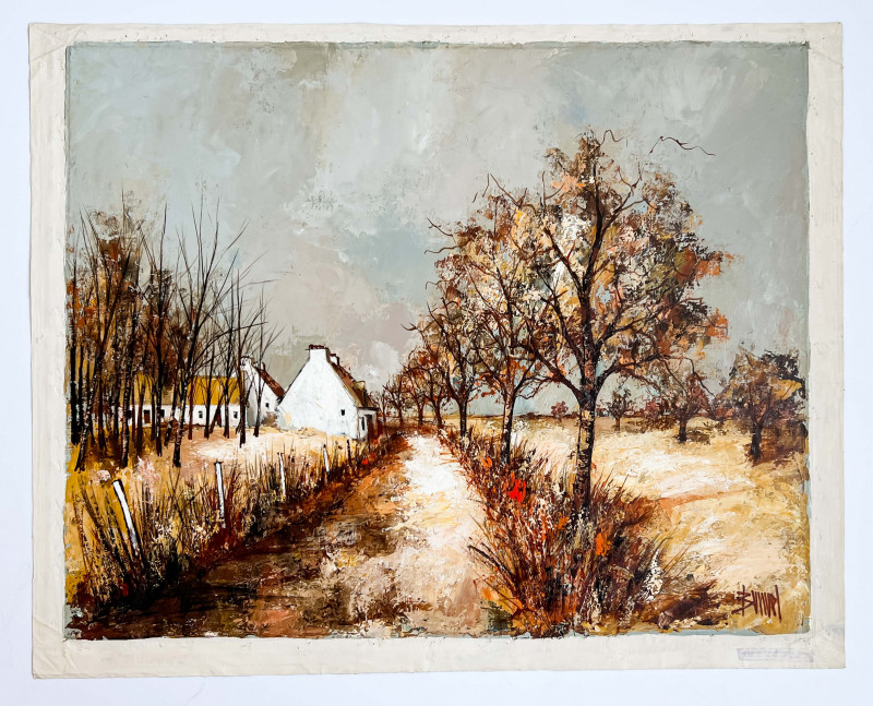 Manuel Monton Bunuel - Untitled (Landscape with House and Road)