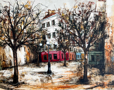 Manuel Monton Bunuel - Untitled (Cityscape with Trees)