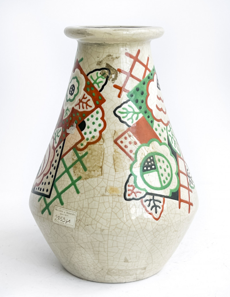 Primavera Longwy French Pottery Vase