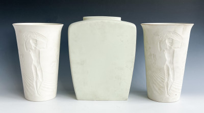 Siegmund Schütz for KPM Porcelain Vases, Group of 3