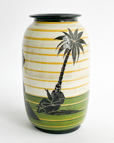 Rometti Ceramiche - Vase 'Deserto con Figure'