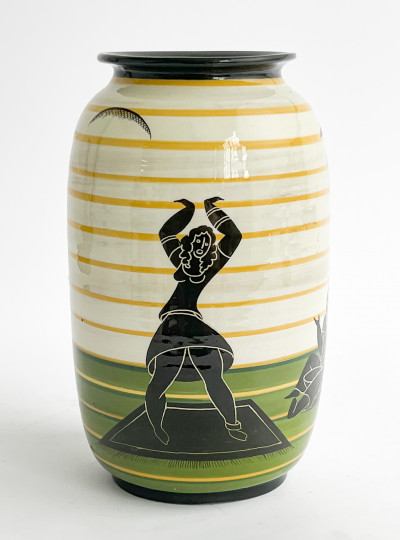 Image for Lot Rometti Ceramiche - Vase 'Deserto con Figure'