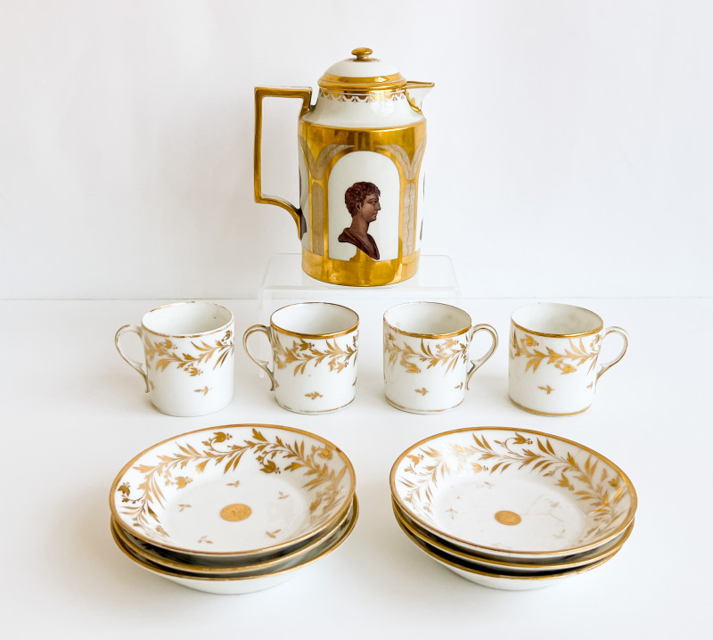 Large Assembled Group Of Gilt Accented Porcelain