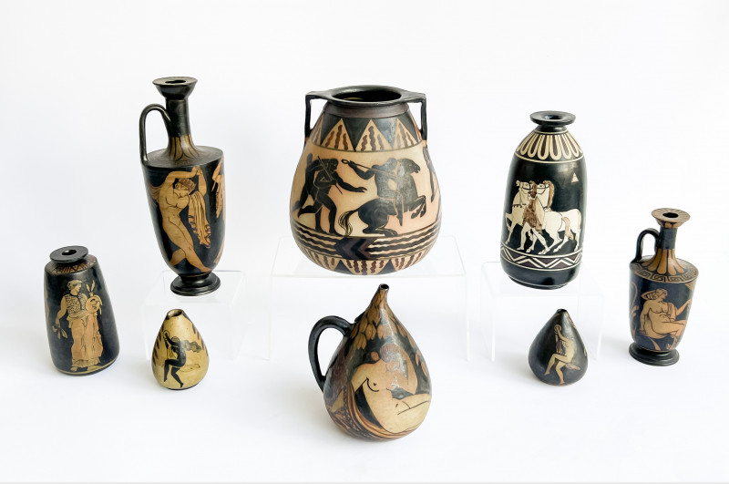 Group Of Étienne Vilotte & Poterie De Ciboure Pottery Vessels