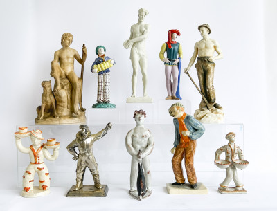 Image for Lot Group Of Ten Continental Figures