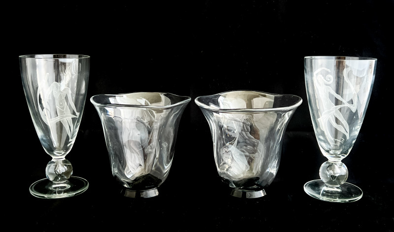 Group of 4 Glass Vases