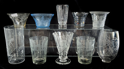Image for Lot Group of 10 Continental Glass Items, including Baccarat and Moser