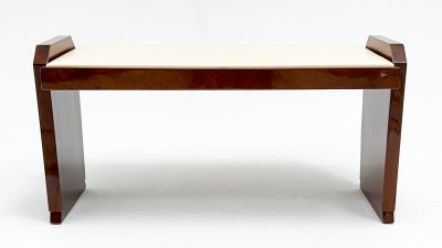 Image for Lot Art Deco Bench, in the style of Jules Leleu