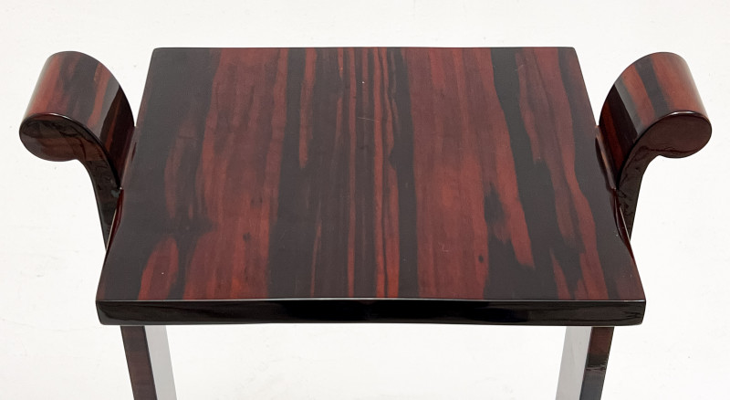 Assortment of Art Deco Lacquered Tables and Stands, in the style of Jules Leleu