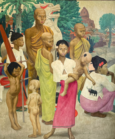 Image for Lot Ernest Procter - A Buddhist Family