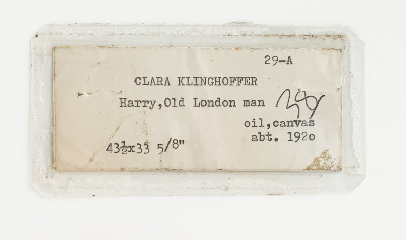 Clara Klinghoffer - Harry, Old London Man