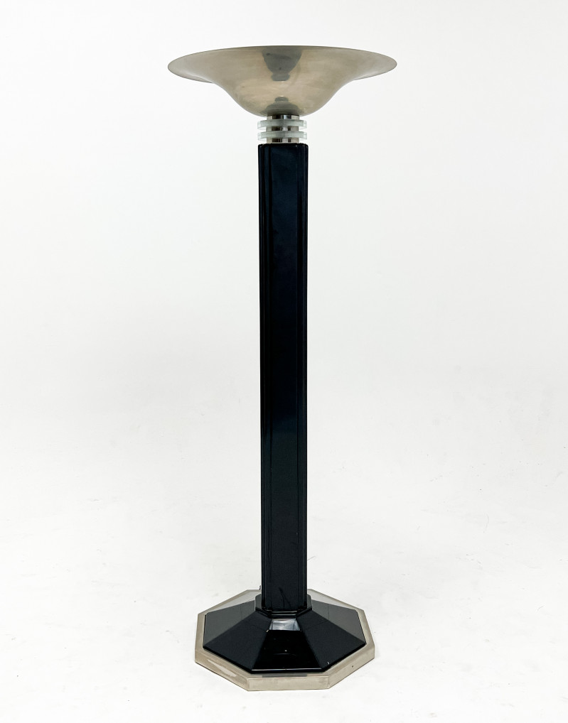 Impressive Art Deco Aluminum Mounted Floor Lamp