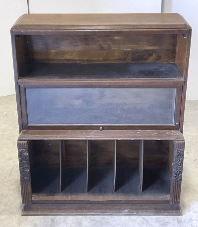 Wood Cabinet with Vitrine