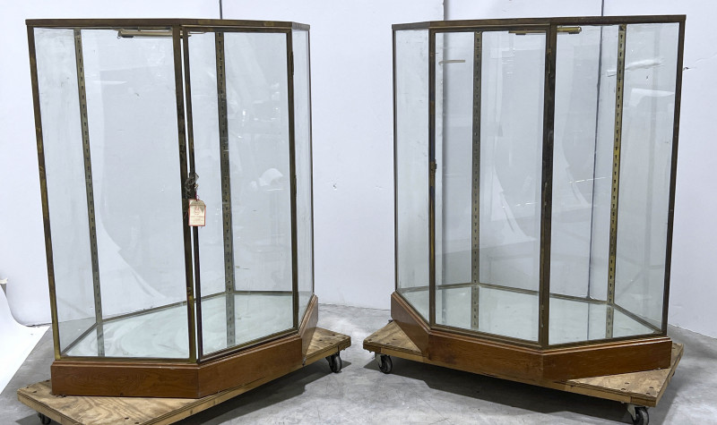 Pair of Art Deco Glass Vitrines