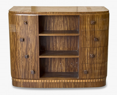 Image for Lot Art Deco Wood Cabinet