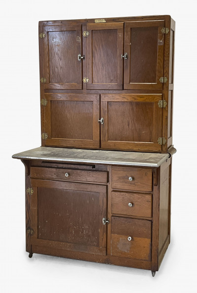 Image for Lot Oak Hoosier Cabinet