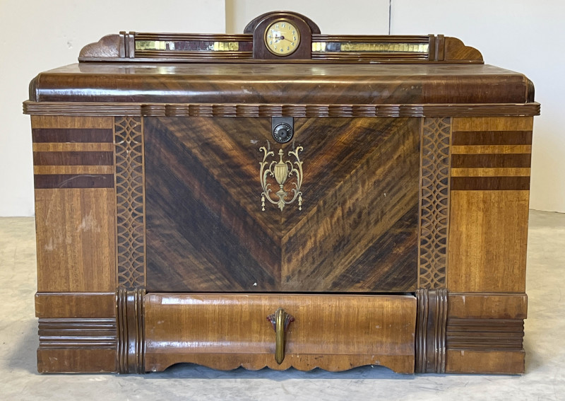 Art Deco Inlaid Mixed Wood Chest