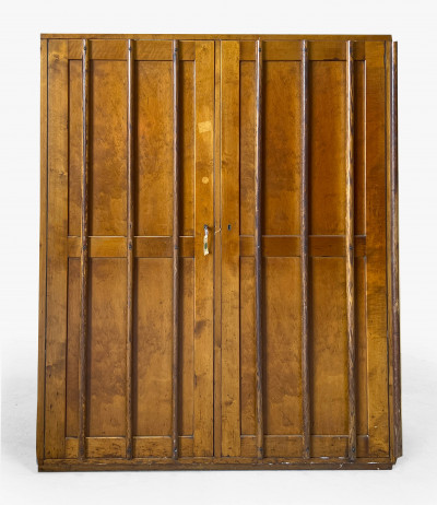 Image for Lot Maple and Oak Wardrobe