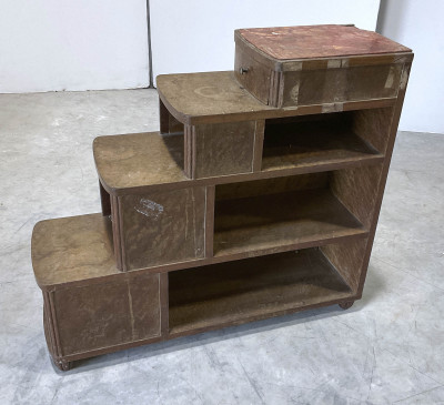 Stepped Bookcase with Stone Top