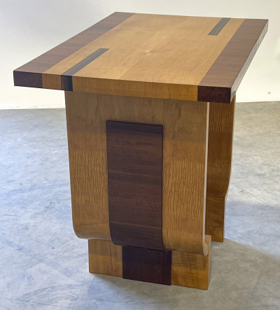 Art Deco Mixed Wood End Table