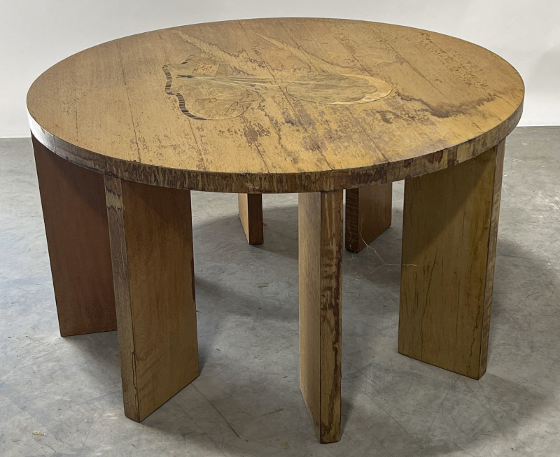 Art Deco Marquetry Center Table