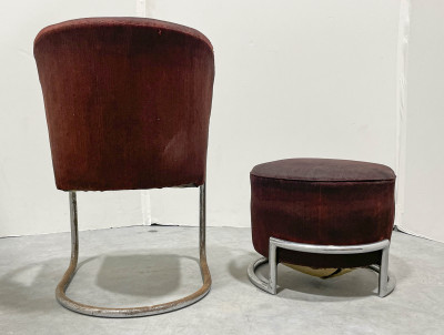 Michel Dufet - Chair and Ottoman
