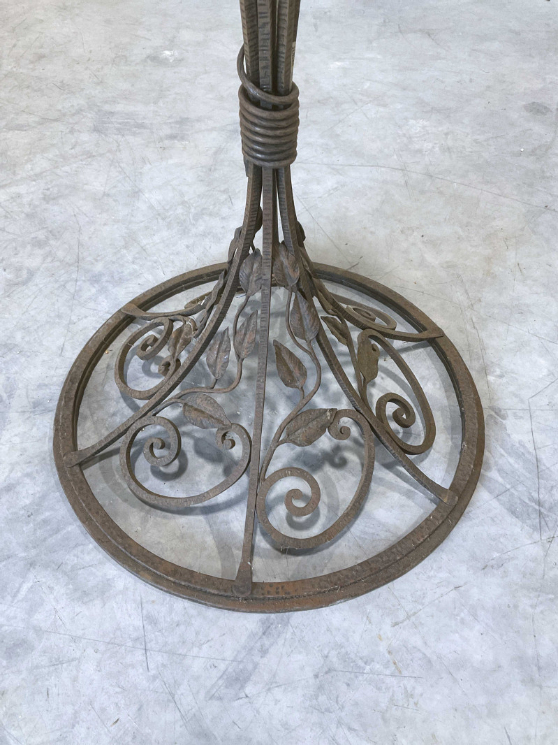 Art Deco Wrought Iron Column in the style of Edgar Brandt