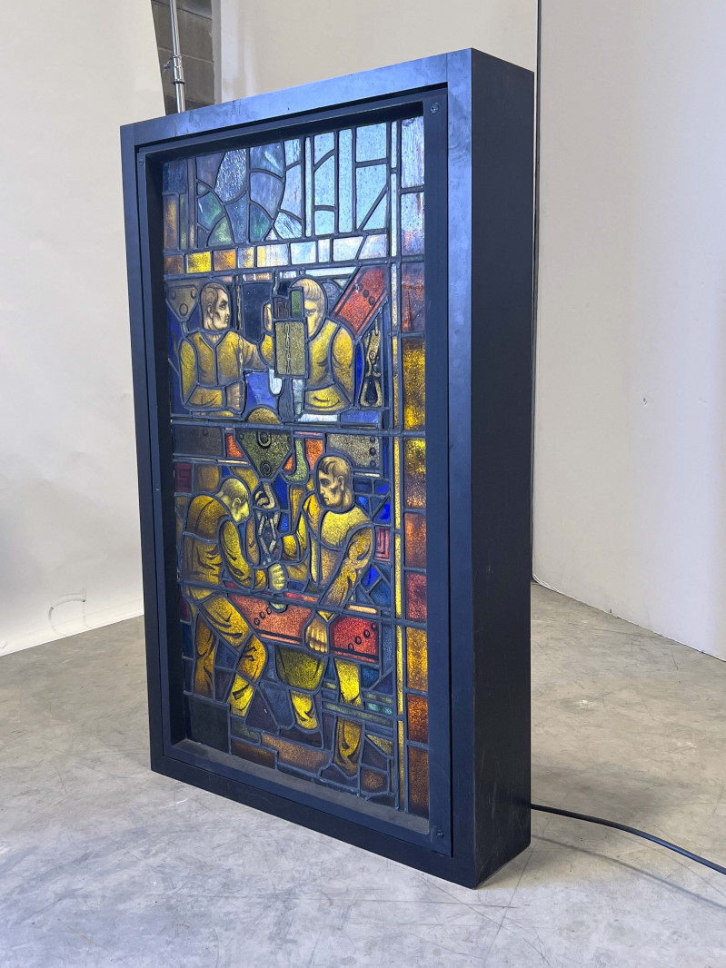 Illuminated Stained Glass Panel