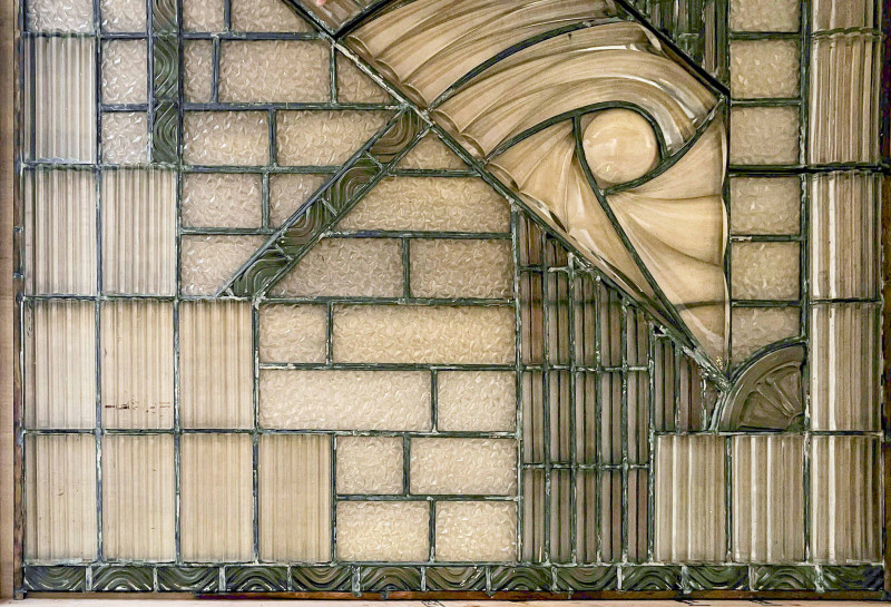 Monumental Art Deco Leaded Glass Window