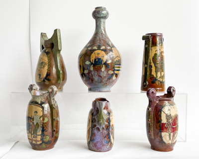 René Emile Brenner - 6 Earthenware Vases