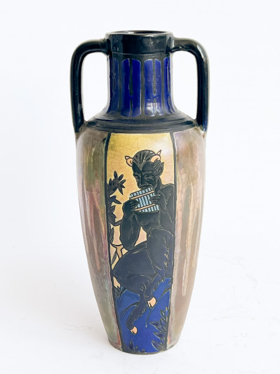 Image for Lot Jean Barol - 'Satyr' Vase