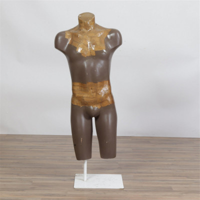 Image for Lot Molded Male Torso Mannequin Sculpture