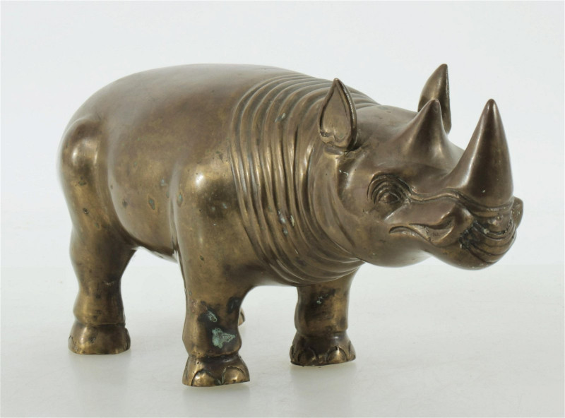 Modern Brass Rhinoceros
