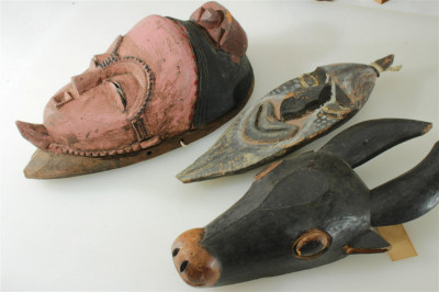 Group Lot of African Masks & Objects