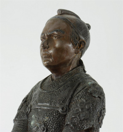 Japanese Bronze Figure of a Samurai