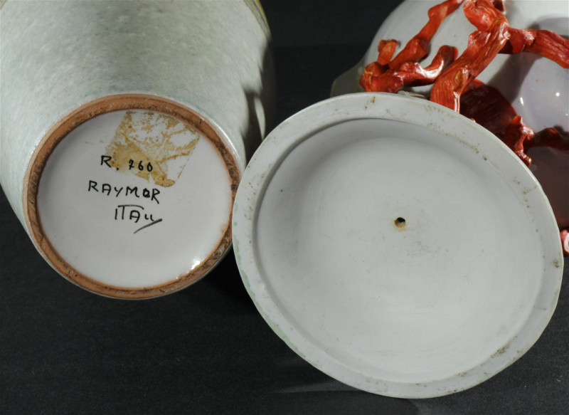 Chinese Porcelain Plaque, Raymor Vase & Shell