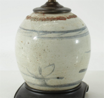 Antique Chinese Porcelain Jar Form Table Lamps