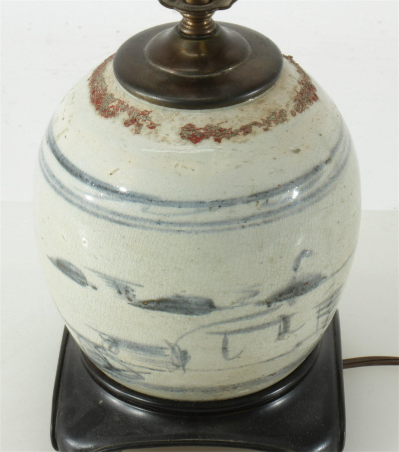 Antique Chinese Porcelain Jar Form Table Lamps