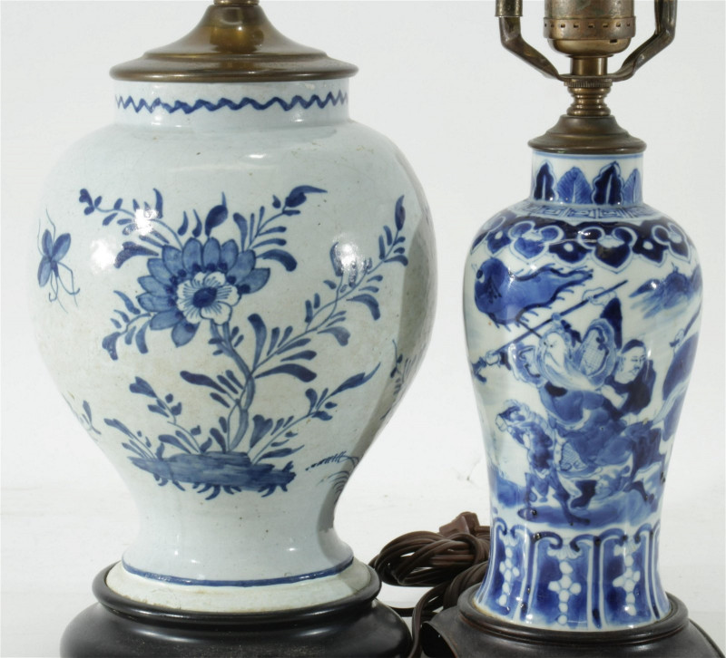 Antique Chinese Porcelain Vase Form Table Lamps
