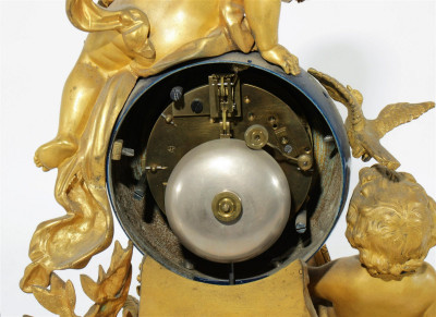 Japy Freres Ormolu and Porcelain Clock, 19th C.