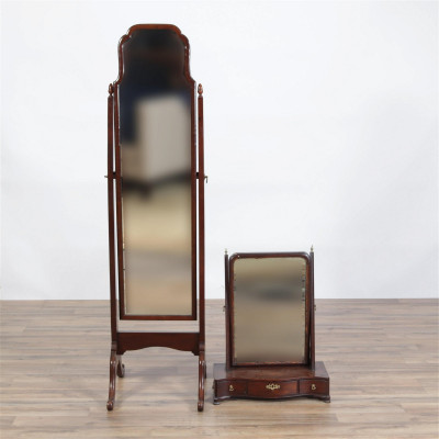 Image for Lot Two Mirrors: 19C Shaving Stand and a Cheval Form