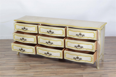 Provincial Style Cream & Yellow Painted Dresser