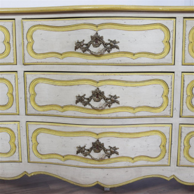 Provincial Style Cream & Yellow Painted Dresser
