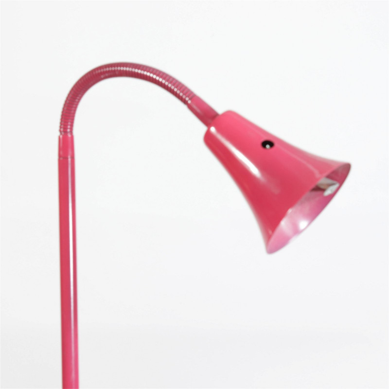 Contemporary Red Enameled Metal & Acrylic Lamp