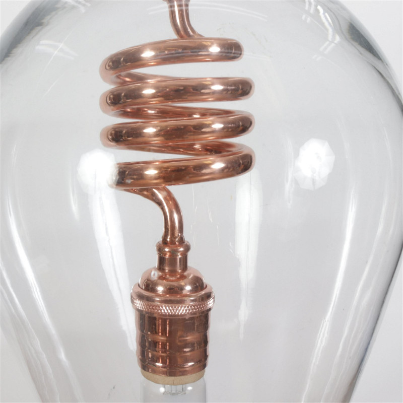 Modern 'Industrial' Copper & Glass Lantern