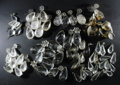 Image for Lot Box of Rock Crystal & Glass Chandelier Drops