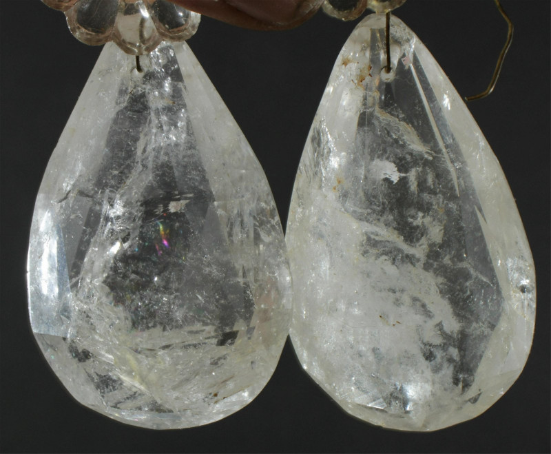 Box of Rock Crystal & Glass Chandelier Drops