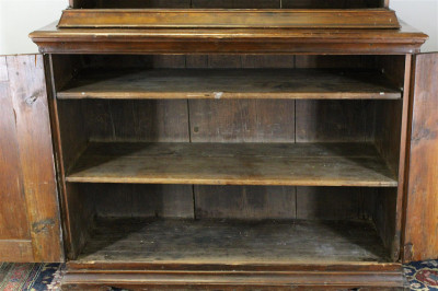 Baroque Pine Cabinet on Cabinet
