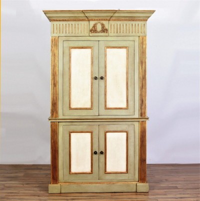Image for Lot Classical Style Gilt & Painted Cabinet
