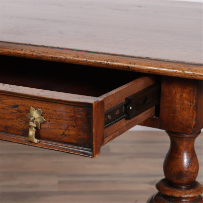 English Baroque Style Oak Desk